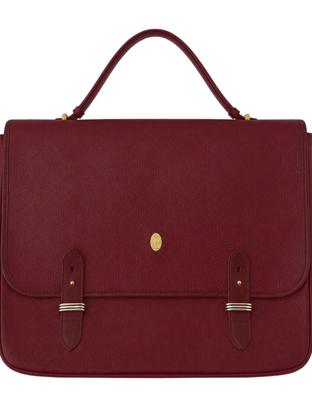 Original Vintage Must de Cartier Portfolio Briefcase Deep Burgundy - Picture 5 of 7